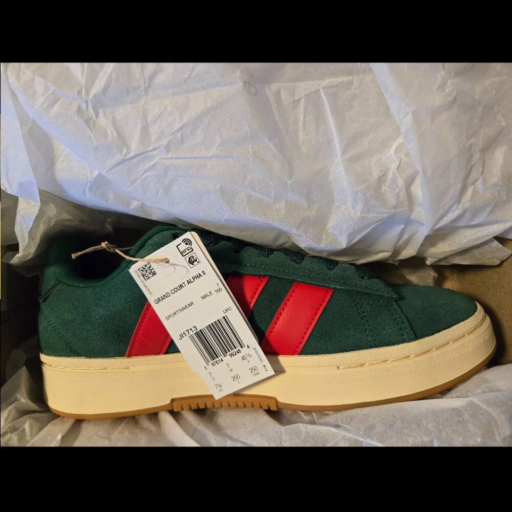 adidas Grand Court Alpha 00s Lifestyle Sportwear Retro Suede Foam Trainer JI1713 - Picture 10 of 11